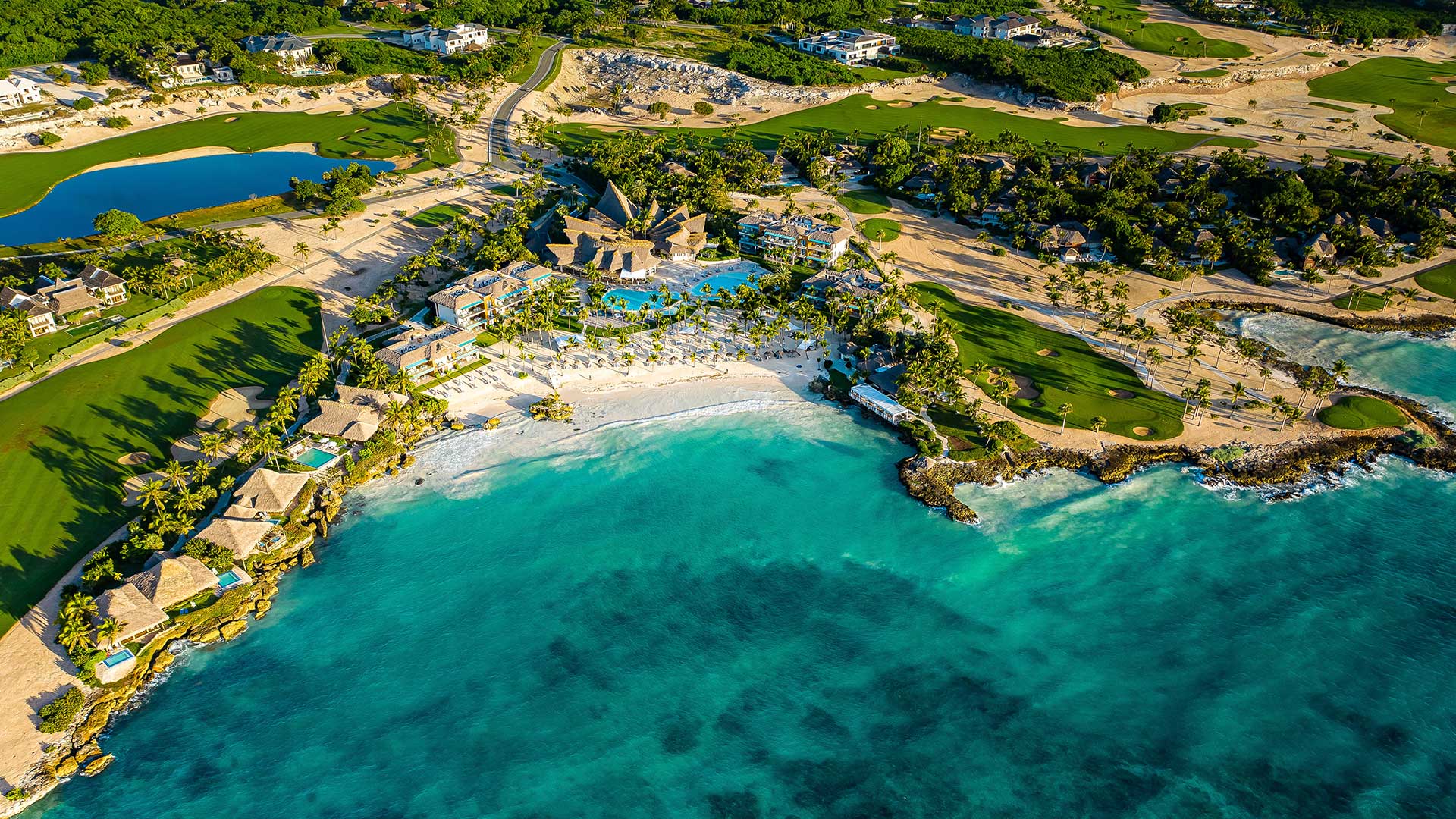 Eden Roc Beach Club aerial, Cap Cana