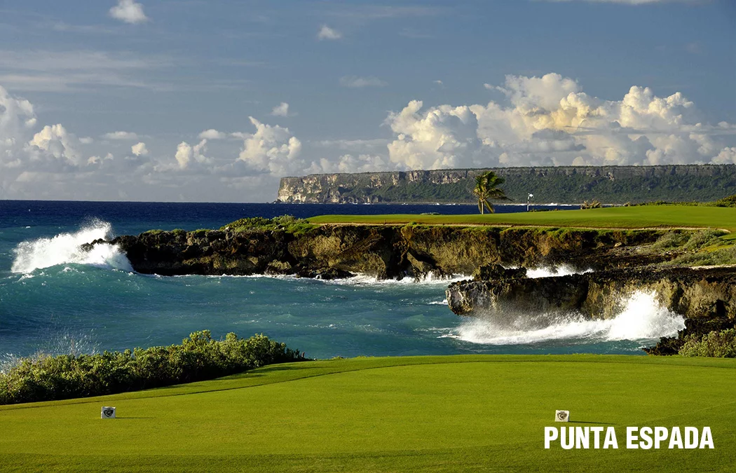 Punta Espada Golf Course fairway Caribbean Sea view
