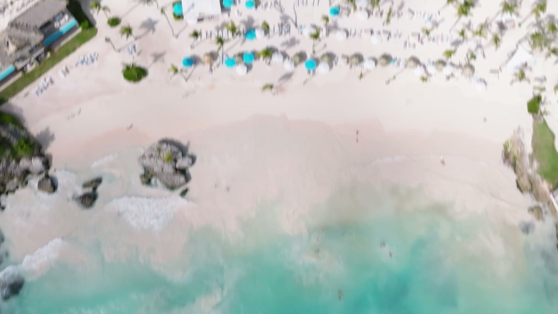 Aerial view of Cap Cana beaches and turquoise Caribbean water near Villa Espada